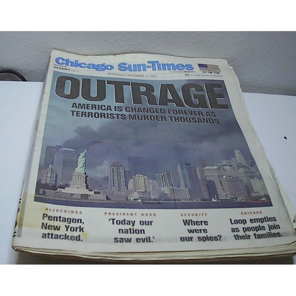 Chicago Sun-Times, Chicago Tribune, NW Indiana Newspapers Lot September 12, 2001